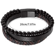 Multi Layer Leather Bracelet For Men - thesmartshope